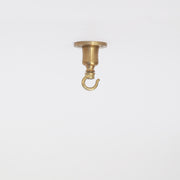 Flared Brass Ceiling Hook for Pendant Cords
