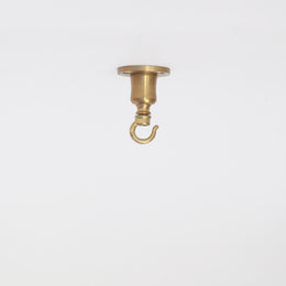 Flared Brass Ceiling Hook for Pendant Cords