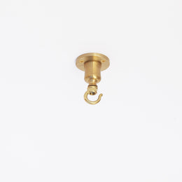 Flared Brass Ceiling Hook for Pendant Cords