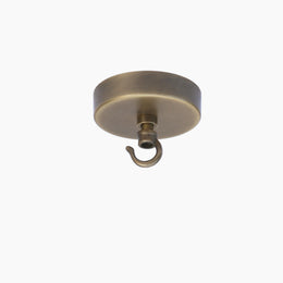 Flat Disc Brass Ceiling Hook for Pendant Cords