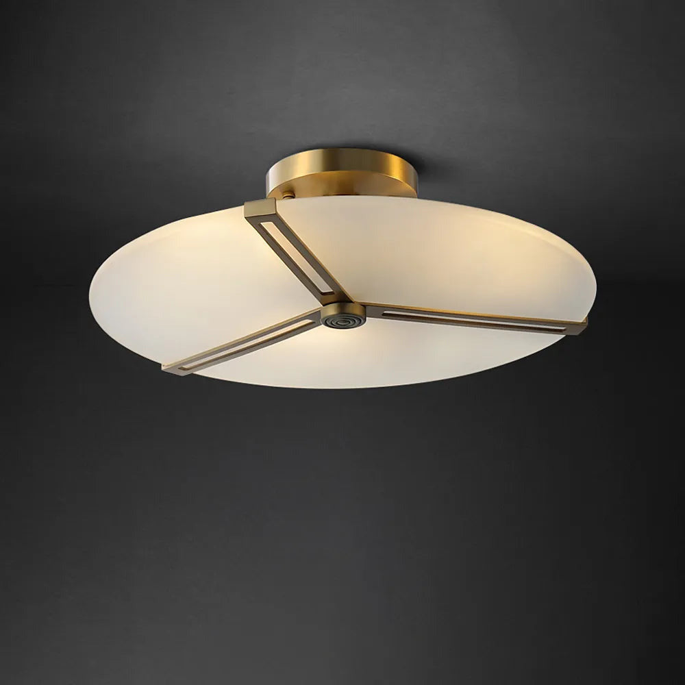 flush-mount-ceiling-light-with-matte-white-glass-shades-1