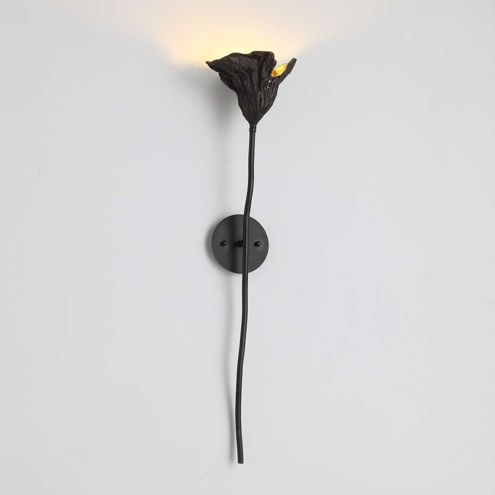 forged-iron-leaf-wall-sconce-with-blown-glass-shades-1