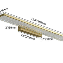 Glam Gold Metal & Crystal LED Bathroom Wall Sconces