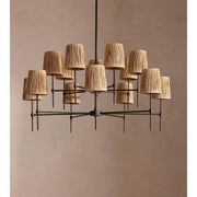 Isobella Chandelier, Blackened Brass, Large