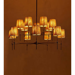 Isobella Chandelier, Blackened Brass, Large