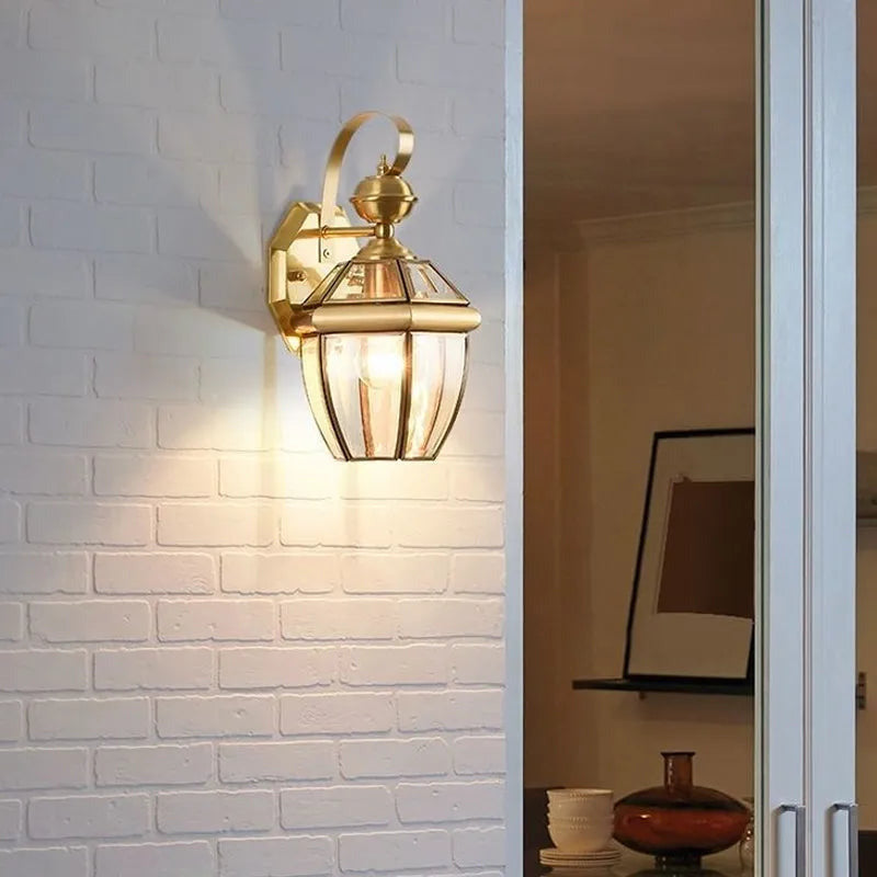 lantern-outdoor-wall-light-with-golden-glass-shade-1