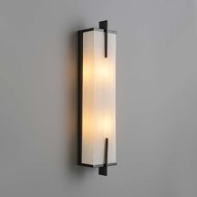 linear-wall-sconce-in-black-marble-with-cloth-shade-1