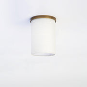 Linen Drum Flush Mount Ceiling Light