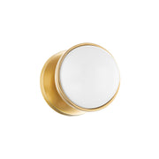 Lyra Aged Brass Globe Vanity Sconce