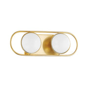 Lyra Aged Brass Globe Vanity Sconce