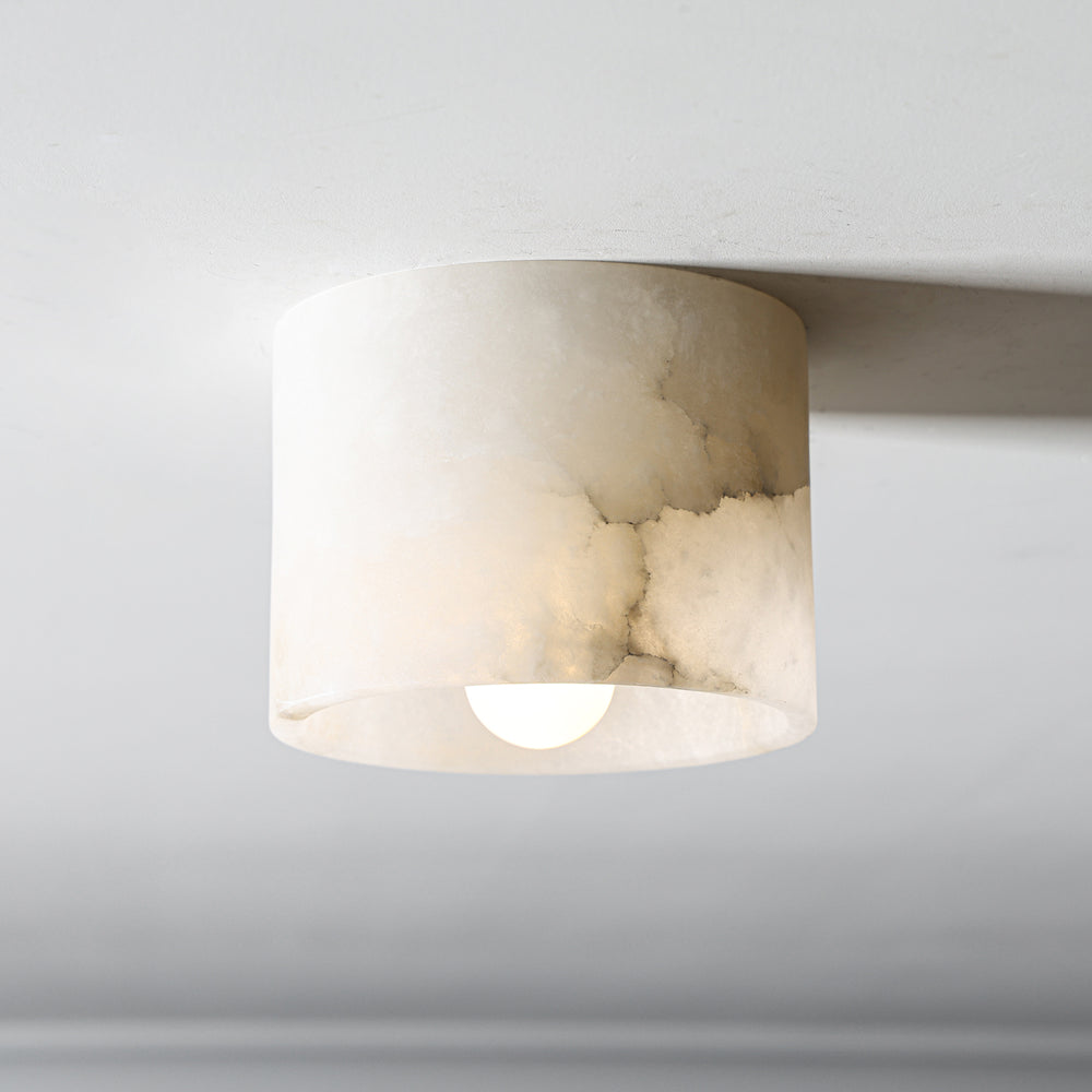 Loris Flush Mount — Geometric Ceiling Light with Warm Diffused Glow
