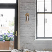 Aged Brass Wall Sconce - Mid Century Modern Light Fixture