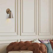 Aged Brass Wall Sconce - Mid Century Modern Light Fixture