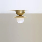 Mid-Century Modern Ceiling / Wall Light with Handcrafted Glass Globe