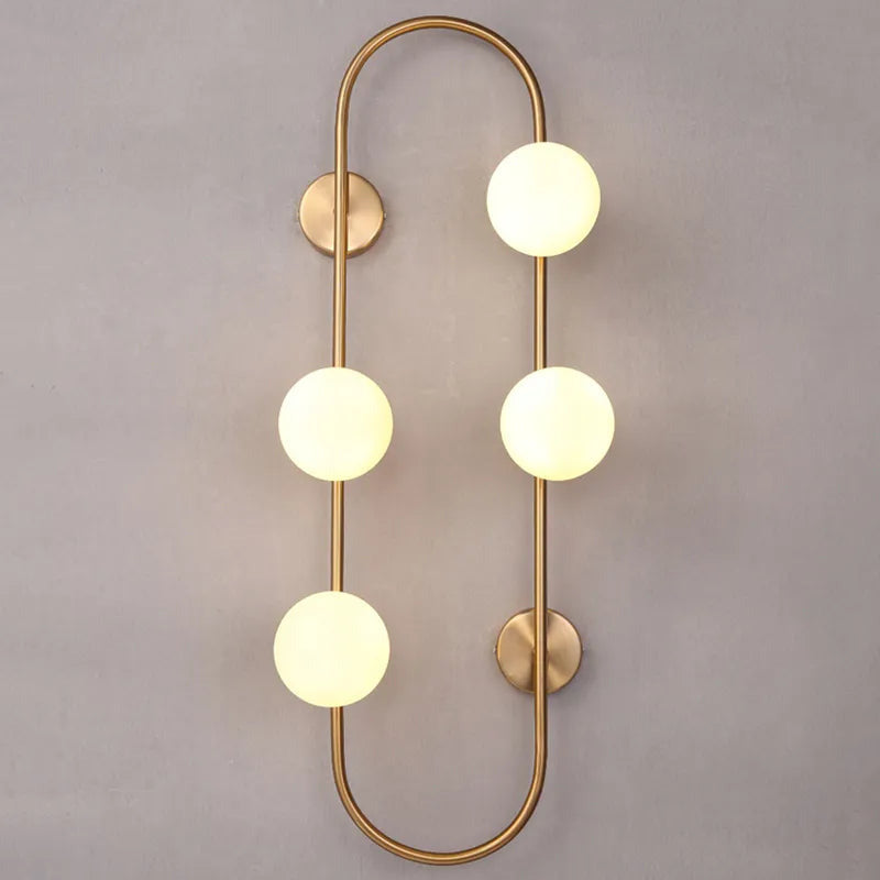 Oblong Hanging Rod Glass Globe Modern Indoor Wall Sconces