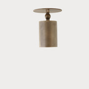 One-Light Adjustable Brass Cylinder Ceiling Spotlight