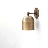 One-Light Adjustable Brass Dome Wall Sconce