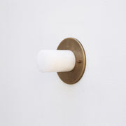 One-Light Alabaster Cylinder Sconce and Ceiling Light