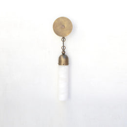 One-Light Alabaster Cylinder Wall Sconce