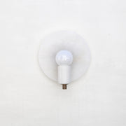 One-Light Alabaster Disc Sconce