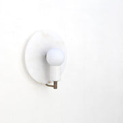 One-Light Alabaster Disc Sconce
