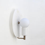 One-Light Alabaster Disc Sconce