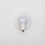 One-Light Alabaster Disc Sconce