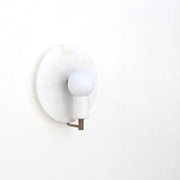 One-Light Alabaster Disc Sconce, Large