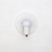 One-Light Alabaster Disc Sconce, Medium