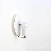 One-Light Alabaster Disc Sconce, Medium