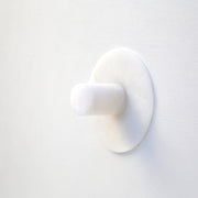 One-Light Alabaster Flush Mount Ceiling Light