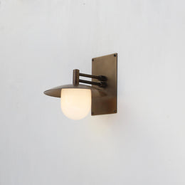 One-Light Articulating Wall Sconce with 9-Inch Opal Glass Shade