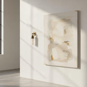One-Light Brass and Alabaster Cylinder Vanity Sconce