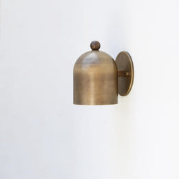 One-Light Brass Bell Shade Wall Sconce
