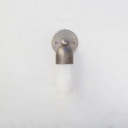 One-Light Brass Cap Wall Sconce with Glass Tube