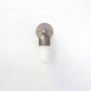 One-Light Brass Cap Wall Sconce with Glass Tube