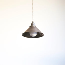 One-Light Brass Cone Pendant Light
