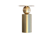 One-Light Brass Cylinder Ceiling Spot Light with Flush Canopy