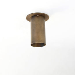 One-Light Brass Cylinder Ceiling Spotlight