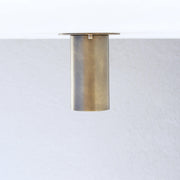 One-Light Brass Cylinder Ceiling Spotlight