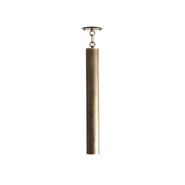 One-Light Brass Cylinder Pendant Light