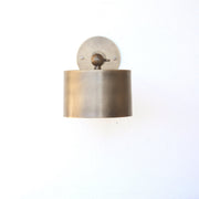 One-Light Brass Cylinder Wall Sconce with Extended Arm