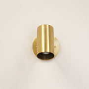One-Light Brass Cylinder Wall Spotlight