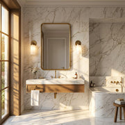 One-Light Brass Wall Sconce with Opal Glass Cylinder Shade