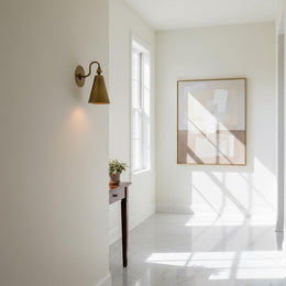 One-Light Cast Brass Cone Wall Sconce