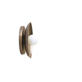 One-Light Concave Brass Disc Wall or Ceiling Light
