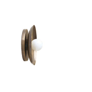 One-Light Concave Brass Disc Wall or Ceiling Light
