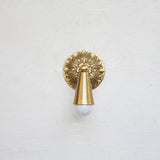 One-Light Cone Wall Sconce with Cast Rosette Backplate