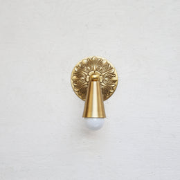 One-Light Cone Wall Sconce with Cast Rosette Backplate