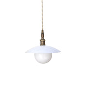 One-Light Cord Pendant with Opal Glass Cone Shade